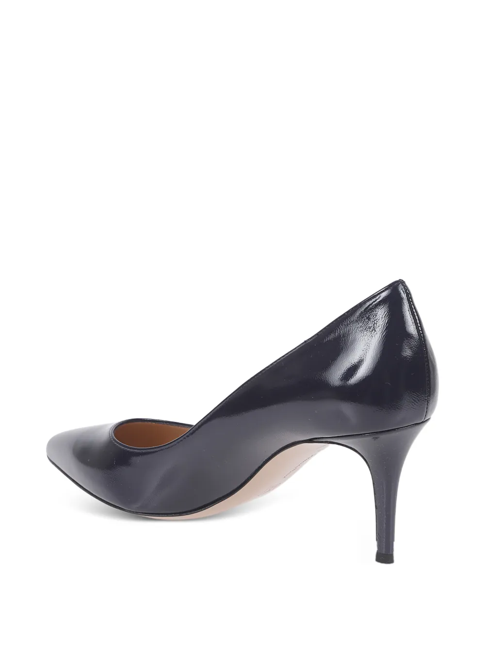 Gianvito Rossi 70mm Gianvito patent-leather pointed-toe heeled pumps Blauw