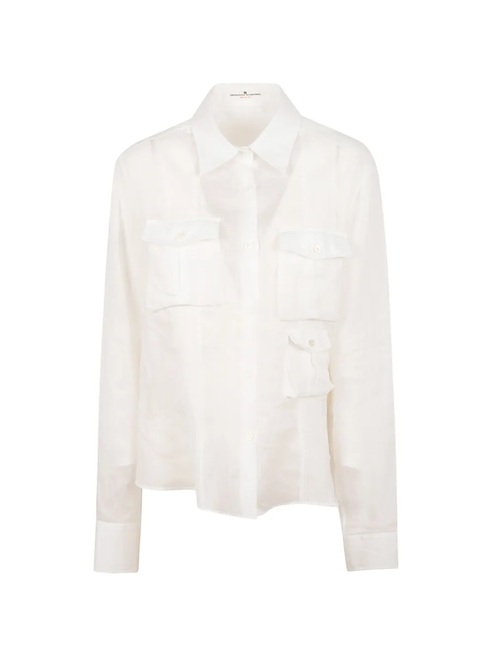 Ermanno Scervino pintuck-detail pocket shirt - Bianco