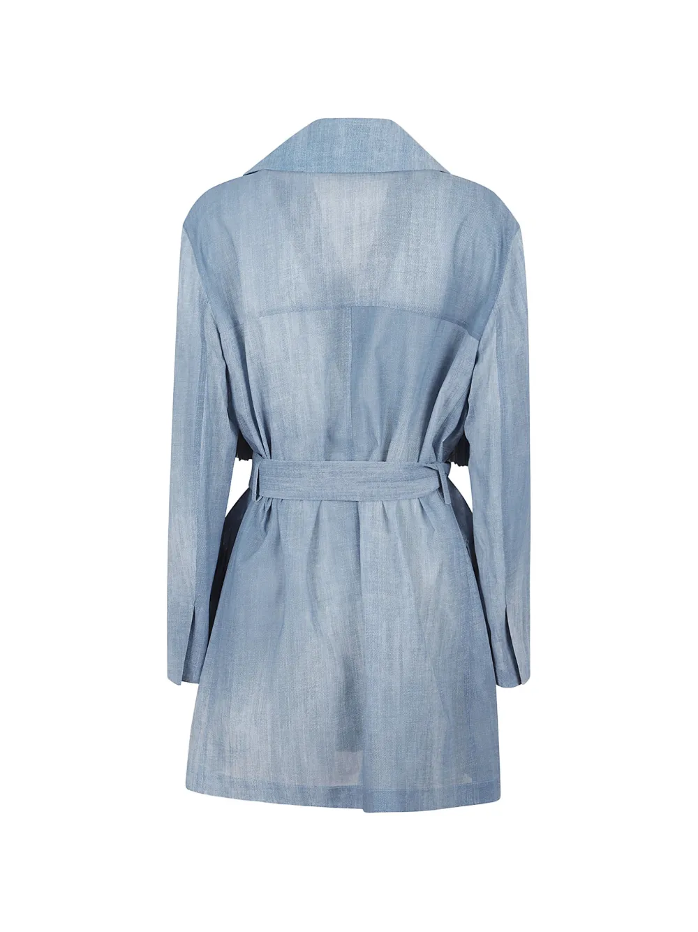 Ermanno Scervino Blazer met franje en ceintuur Blauw