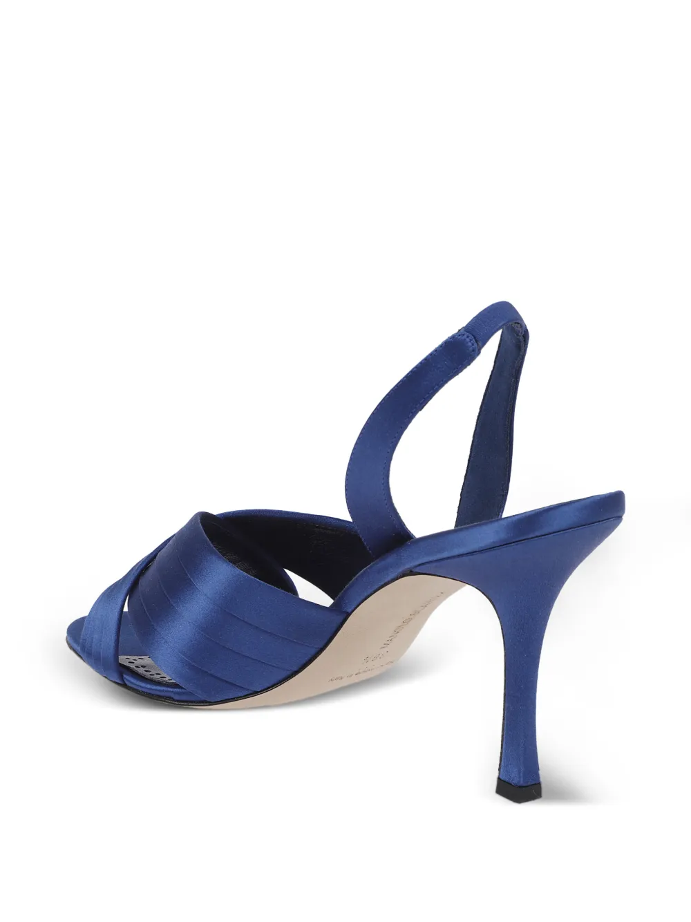 Manolo Blahnik Vierasan crossover-strap heeled sandals Blauw
