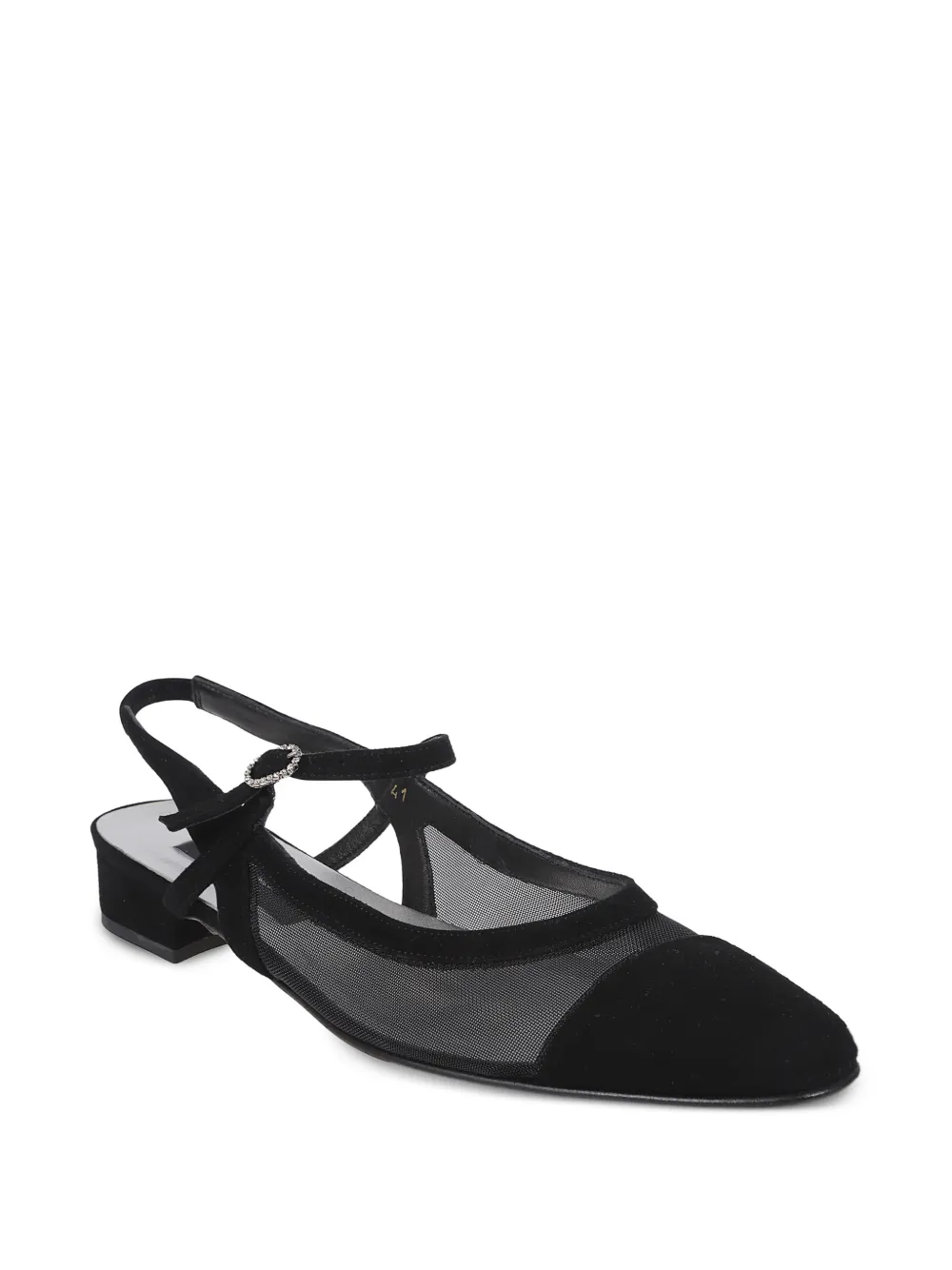 Carel Paris mesh-panelled slingback ballet flats Wit