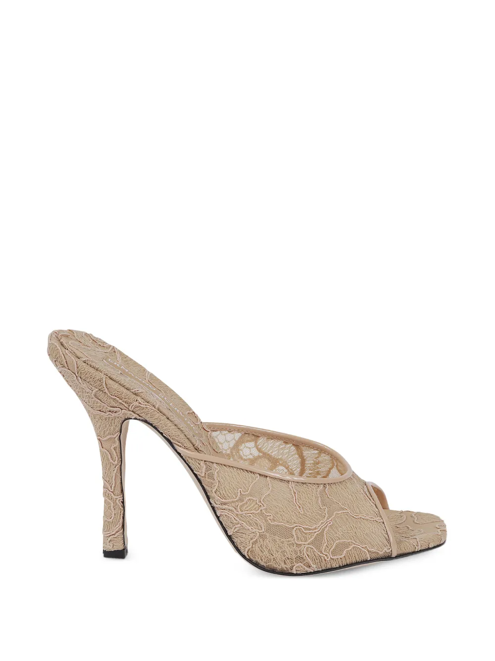 Ermanno Scervino 110mm lace-overlay open-toe heeled sandals - Toni neutri