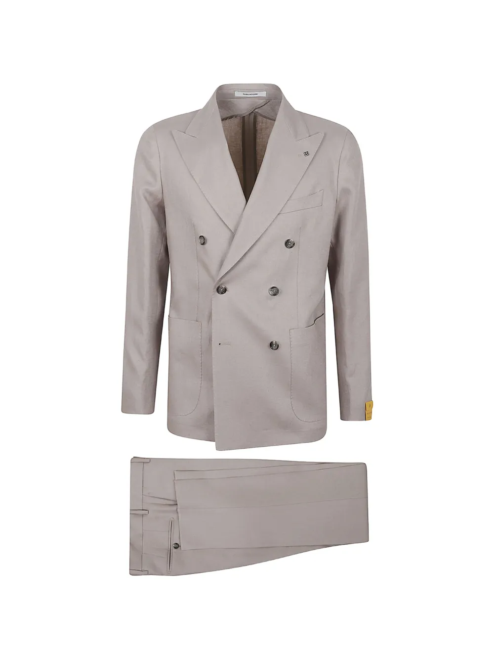 Tagliatore double-breasted linen suit - Grigio
