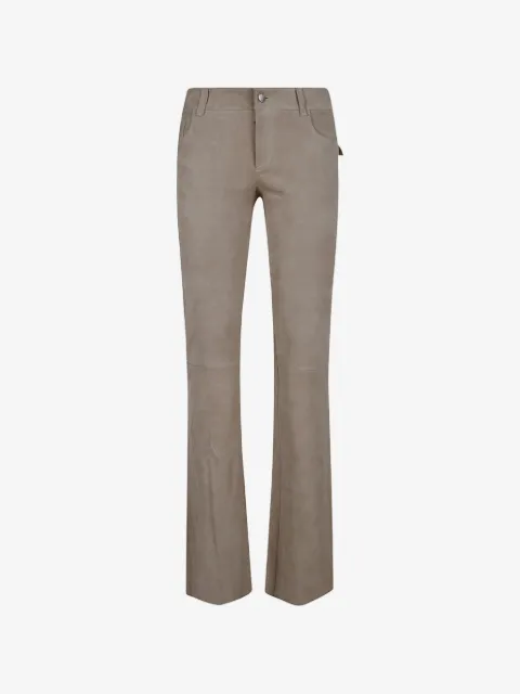 Stouls suede flared trousers