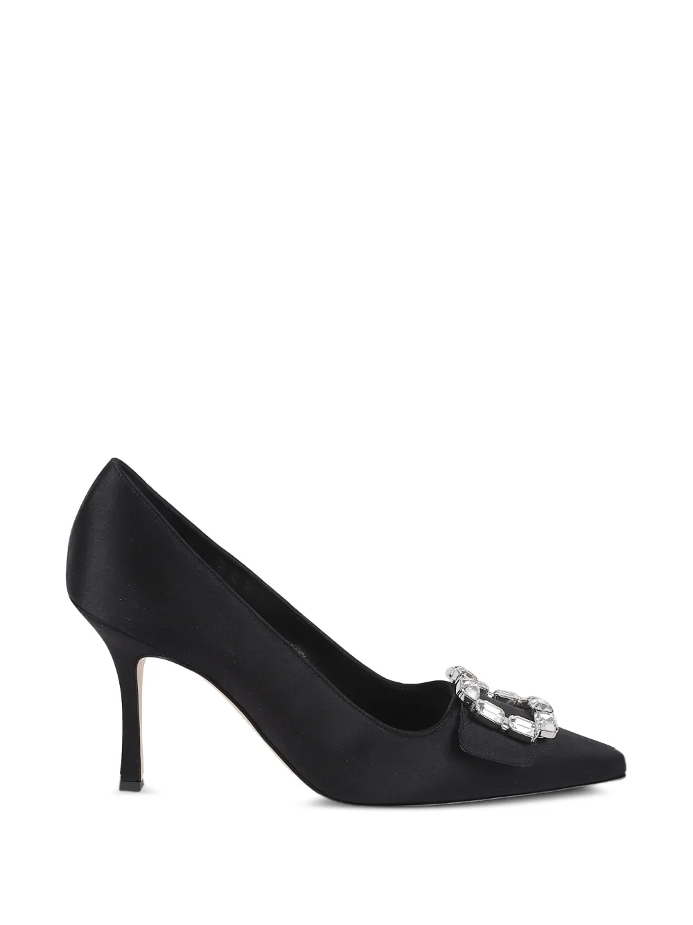 Manolo Blahnik Hangisi crystal-buckle pumps Zwart