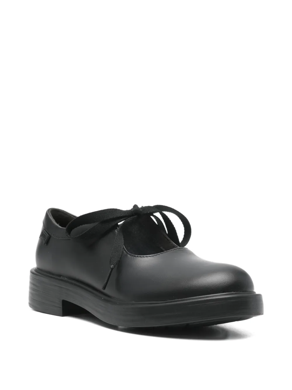 Camper ribbon lace-up loafers - Zwart