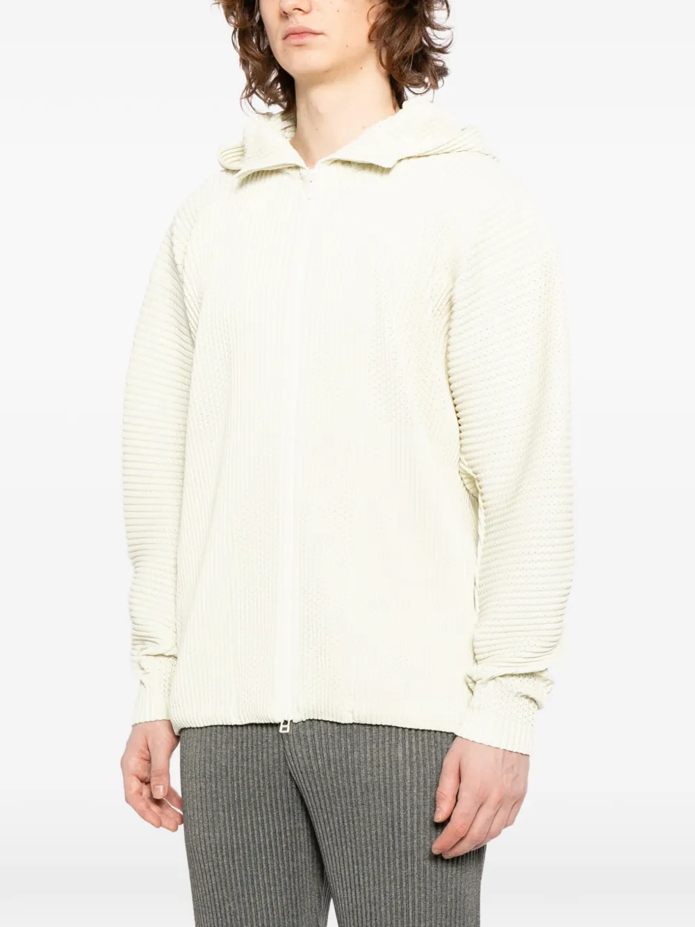 Homme Plissé Issey Miyake Wickerwork geplooid jack Beige