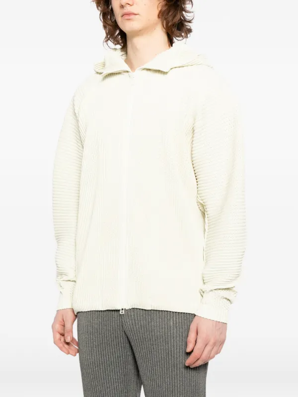 Homme Plissé Issey Miyake Wickerwork Pleated Jacket | Neutrals