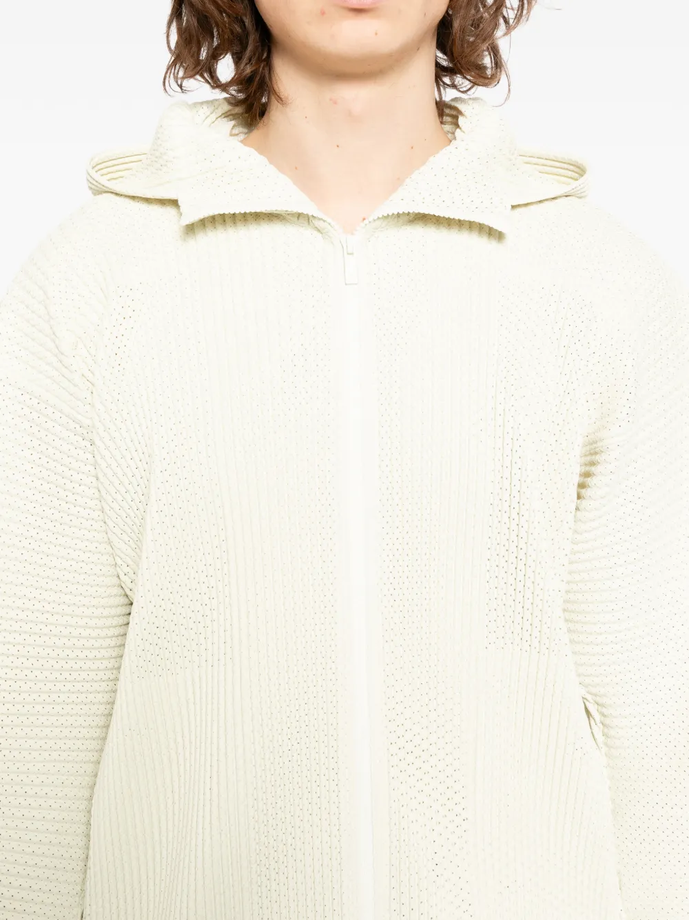 Homme Plissé Issey Miyake Wickerwork geplooid jack Beige