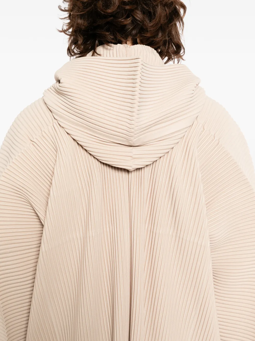 Pleated Single-Breasted Coat