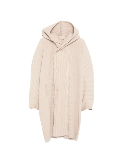 Homme Plissé Issey Miyake pleated single-breasted coat