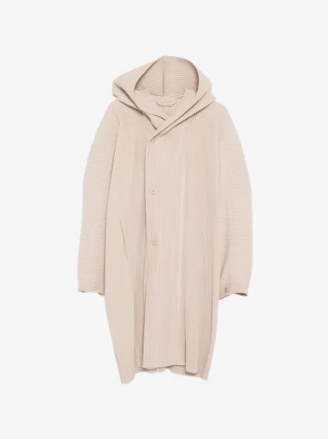 Homme Plissé Issey Miyake pleated single-breasted coat
