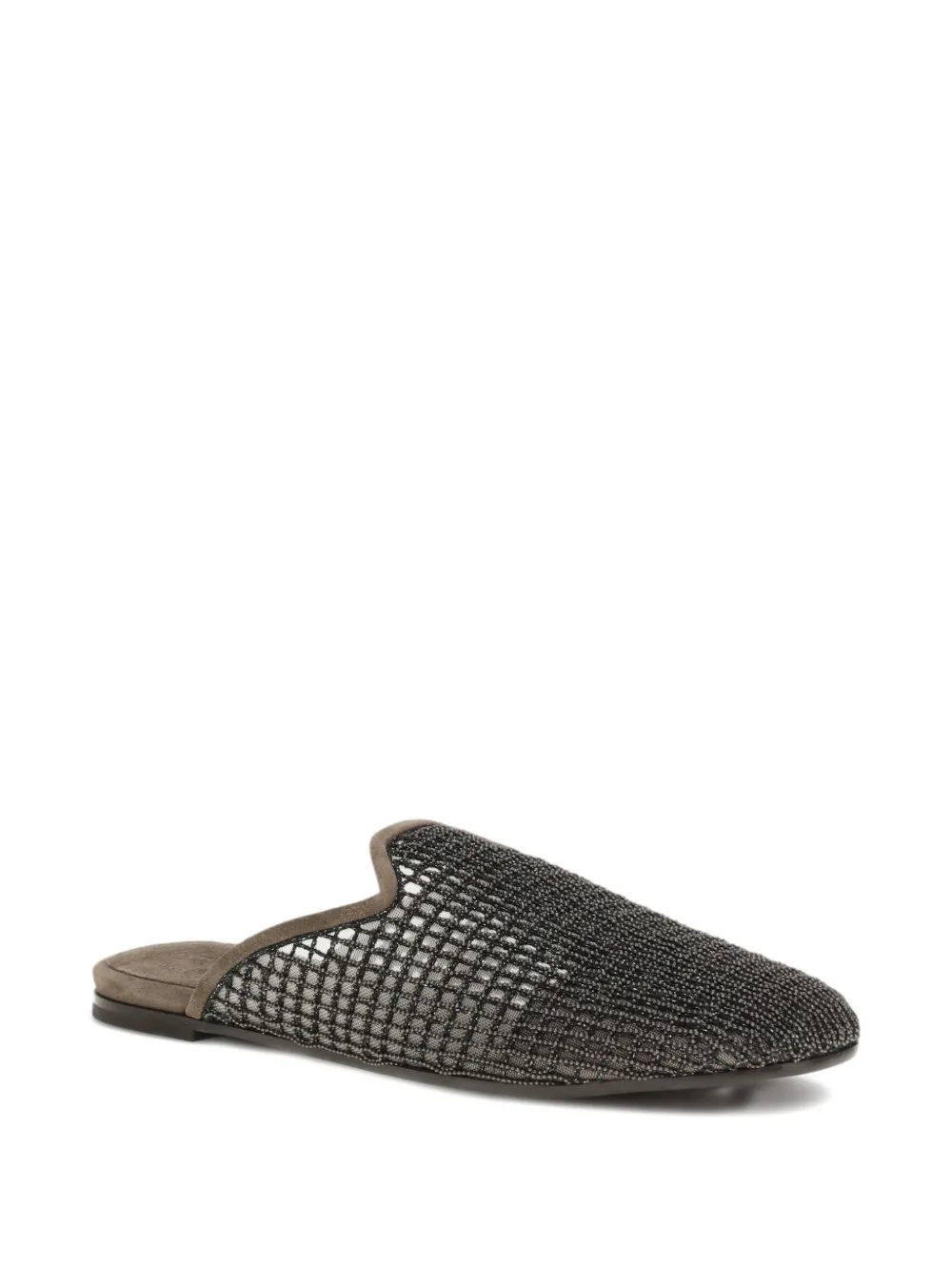 Brunello Cucinelli net slides Zwart