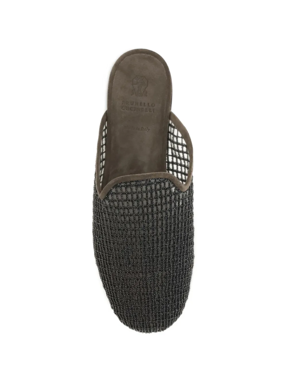 Brunello Cucinelli net slides Zwart