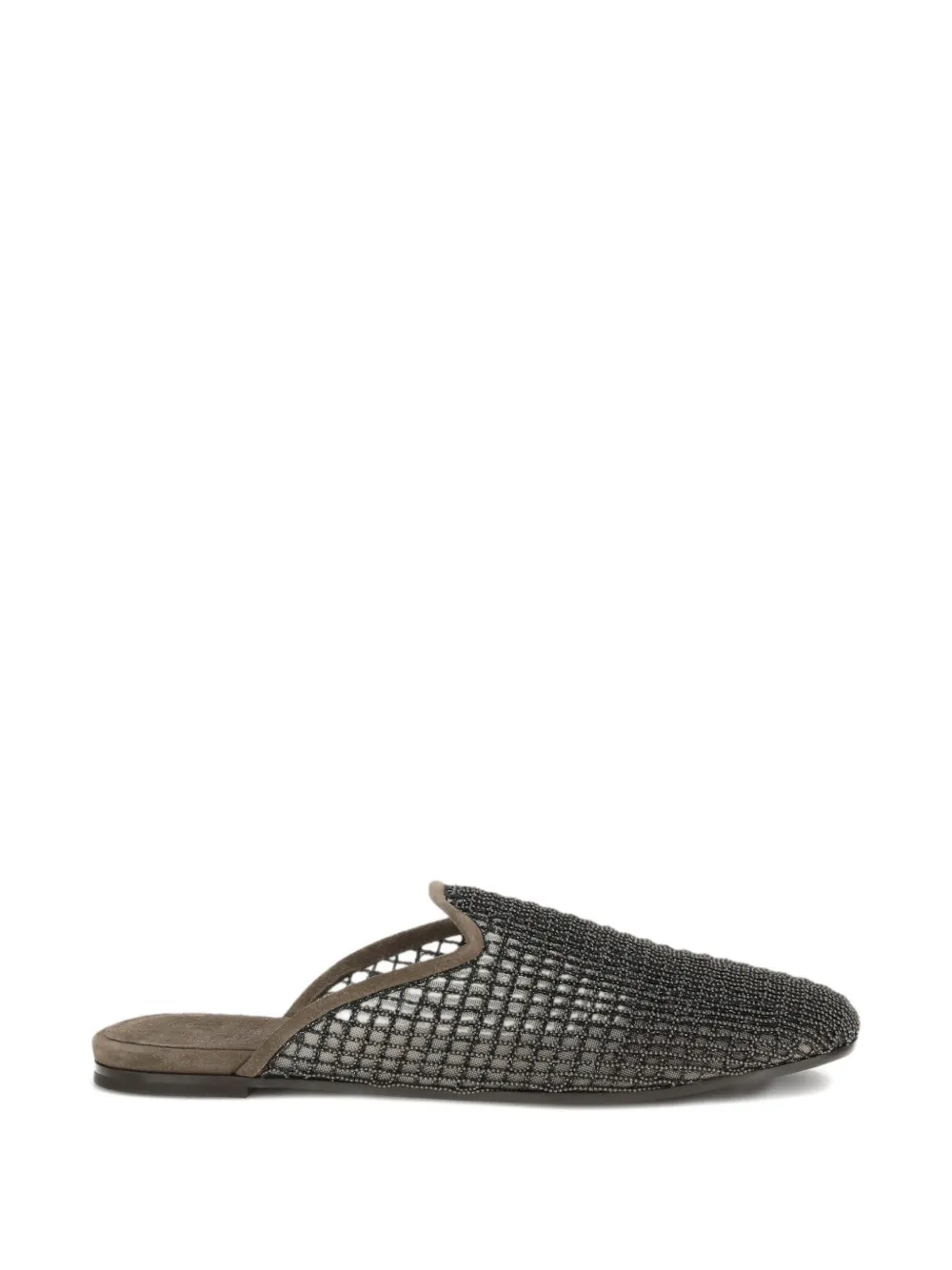 Brunello Cucinelli net slides Zwart