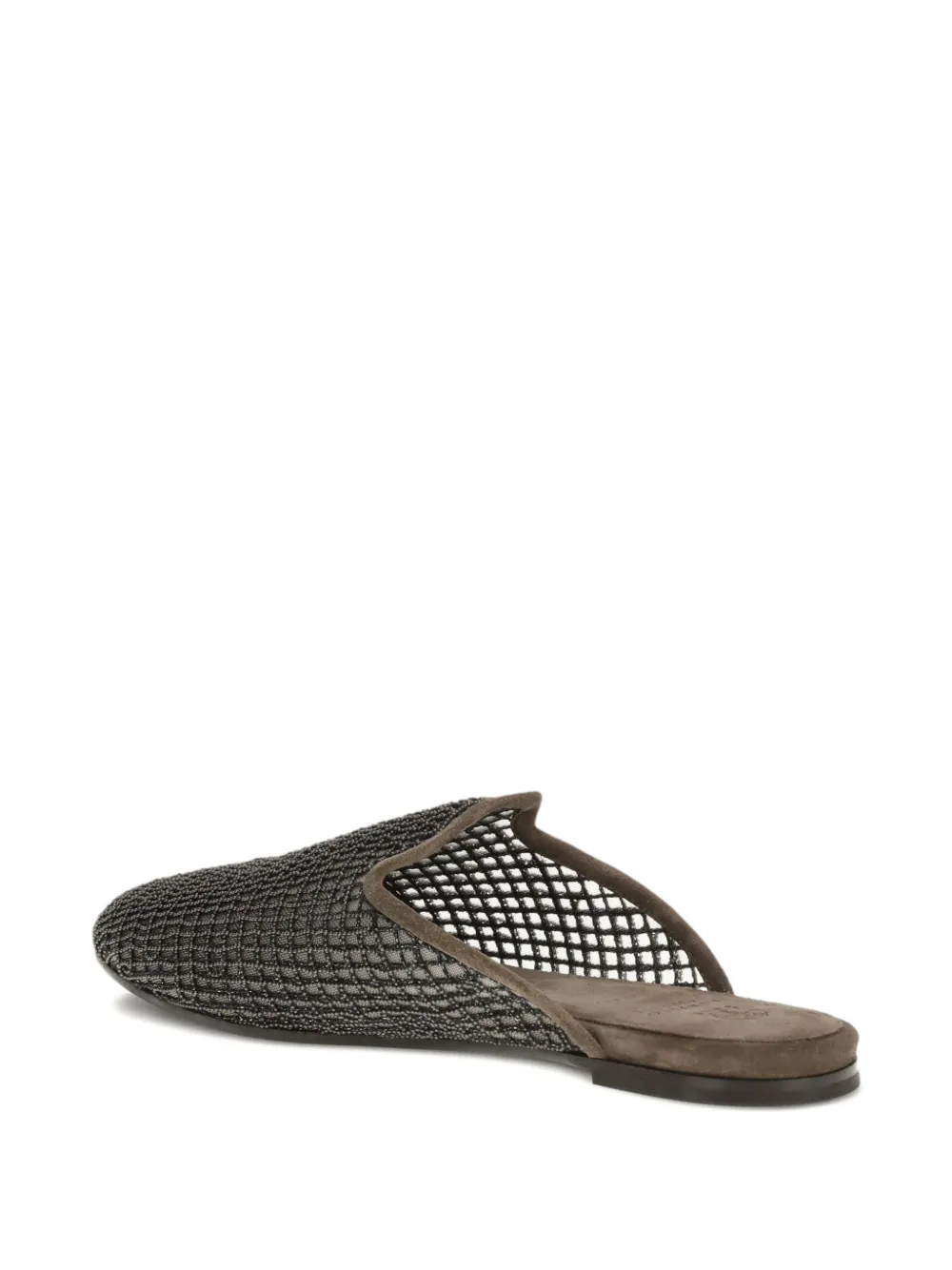 Brunello Cucinelli net slides Zwart