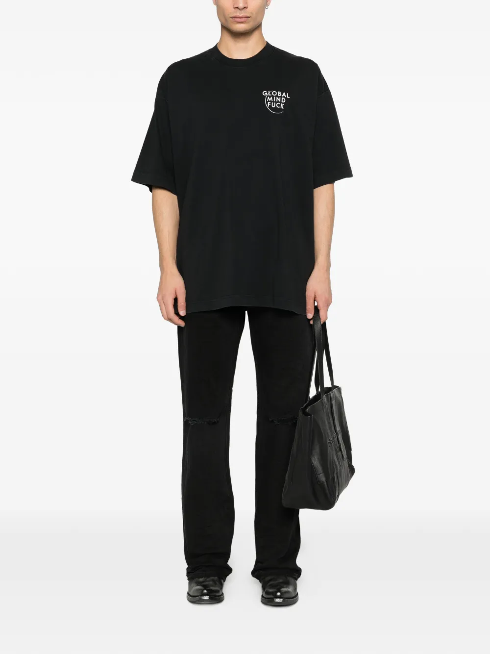 VETEMENTS printed T-shirt - Zwart