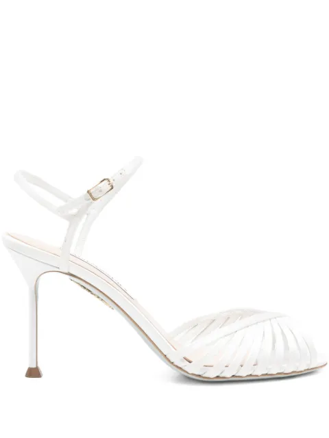 Aquazzura Hold Me white sandals