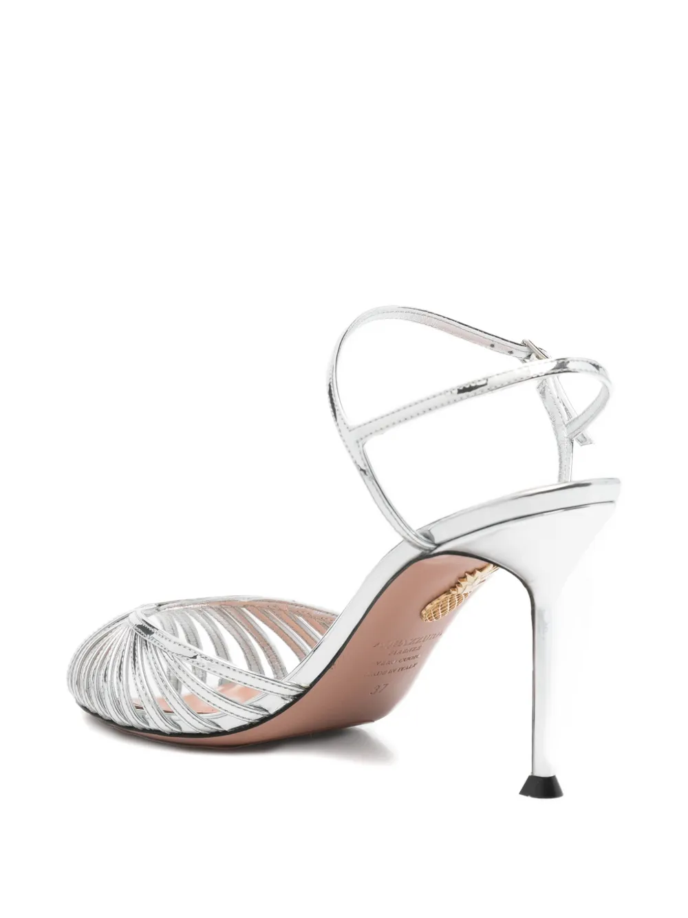 Aquazzura Hold Me sandalen met hak Zilver