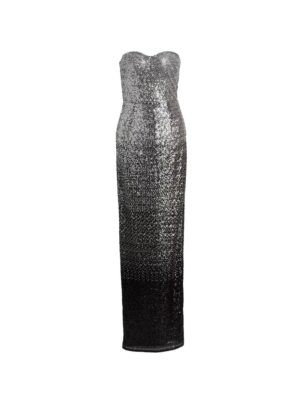 Bronx and Banco Dahlia strapless maxi dress - Argento