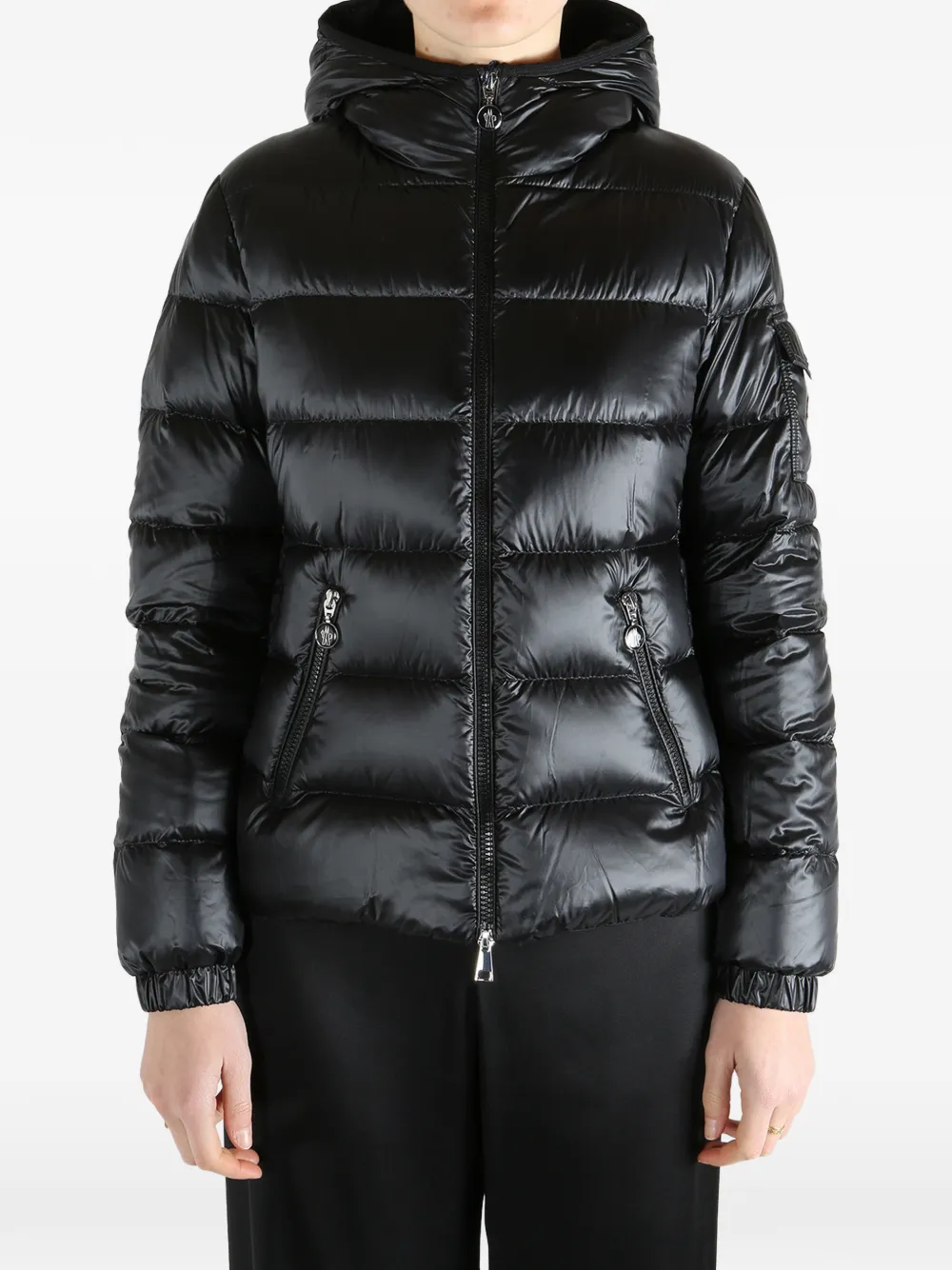  Moncler Hooded Zipped Jacket - Black 