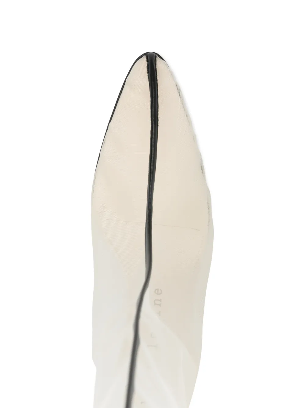 HERBERT LEVINE Pointed-toe Mesh Boots in White, view 4