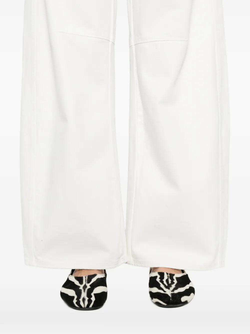 Soeur Jeans met wijde pijpen Wit
