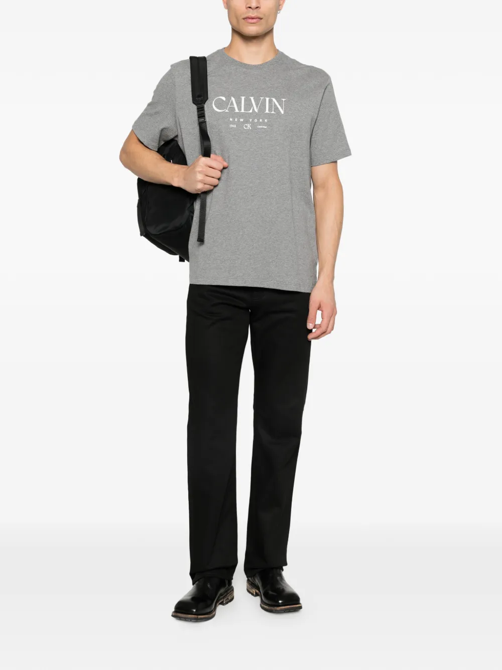 Calvin Klein logo-print T-shirt - Grijs