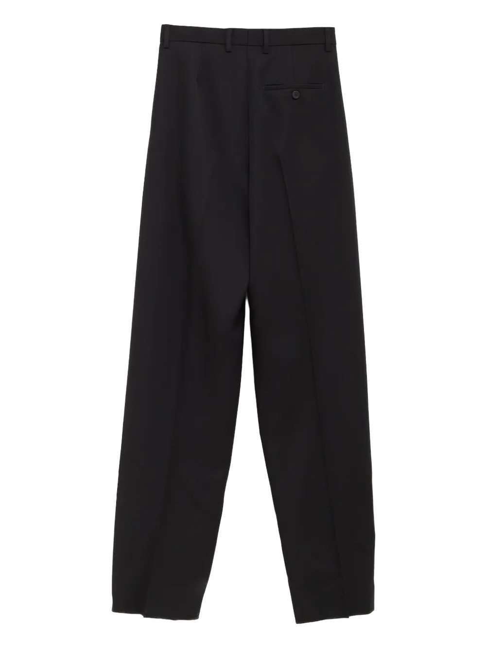 Balenciaga Pantalon met gekreukte voorkant Zwart