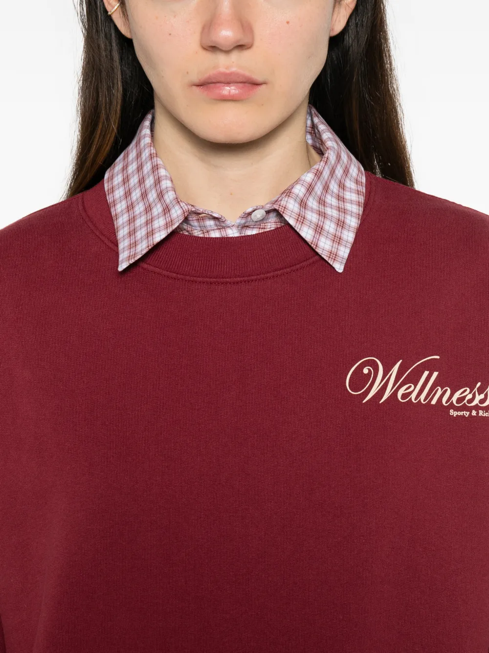Sporty & Rich Soho sweater met logo en ronde hals Rood