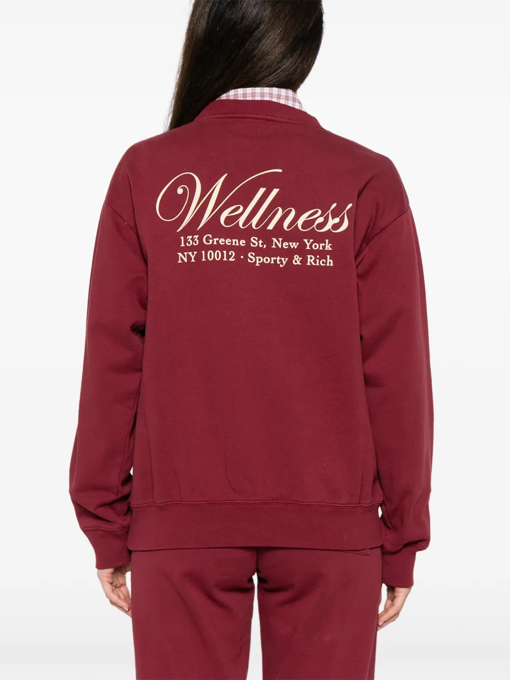 Sporty & Rich Soho sweater met logo en ronde hals Rood