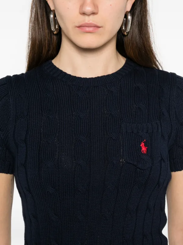Polo Ralph Lauren ケーブルニット Tシャツ | ブルー | FARFETCH JP