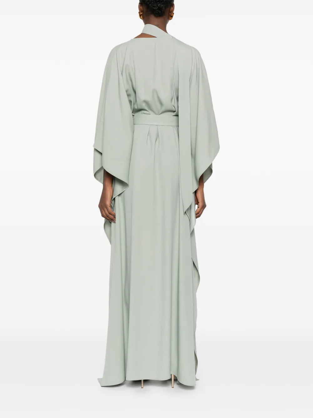 Taller Marmo Maxi-jurk met strik-detail en ceintuur Groen