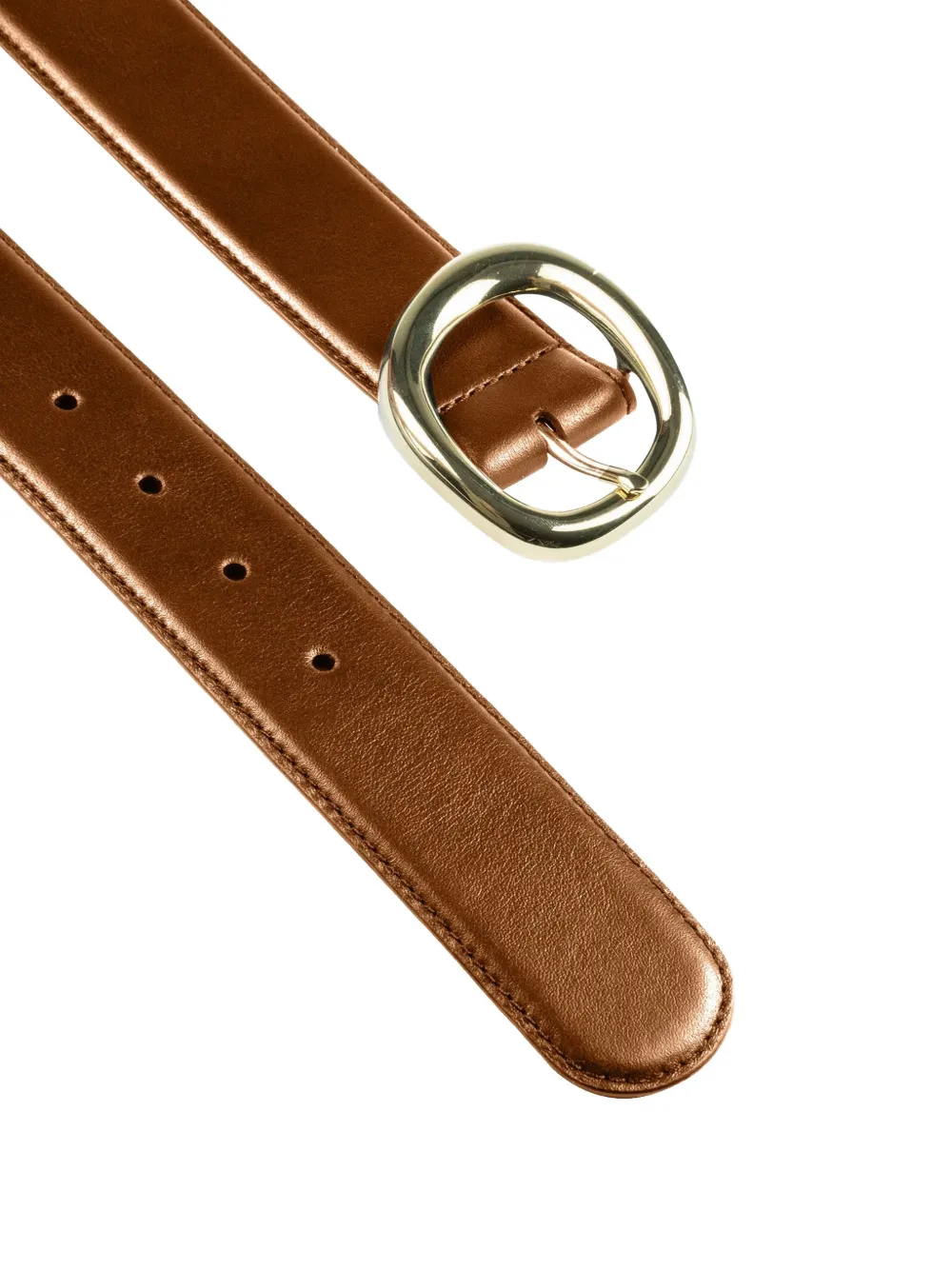SERGIO GAVAZZENI &acute;Helen oval-buckle belt - Bruin