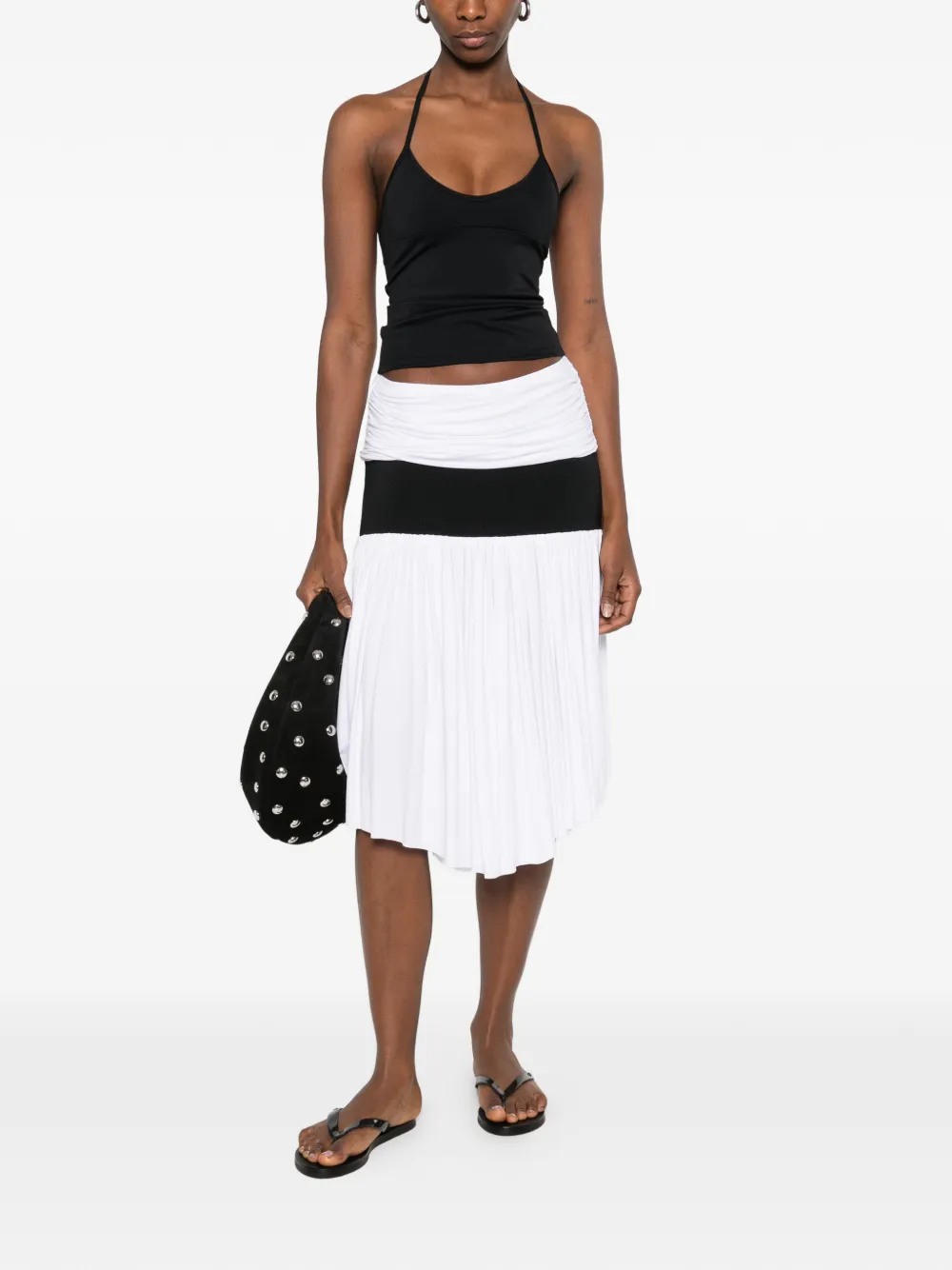 Gimaguas Carine ruched asymmetric skirt - Wit