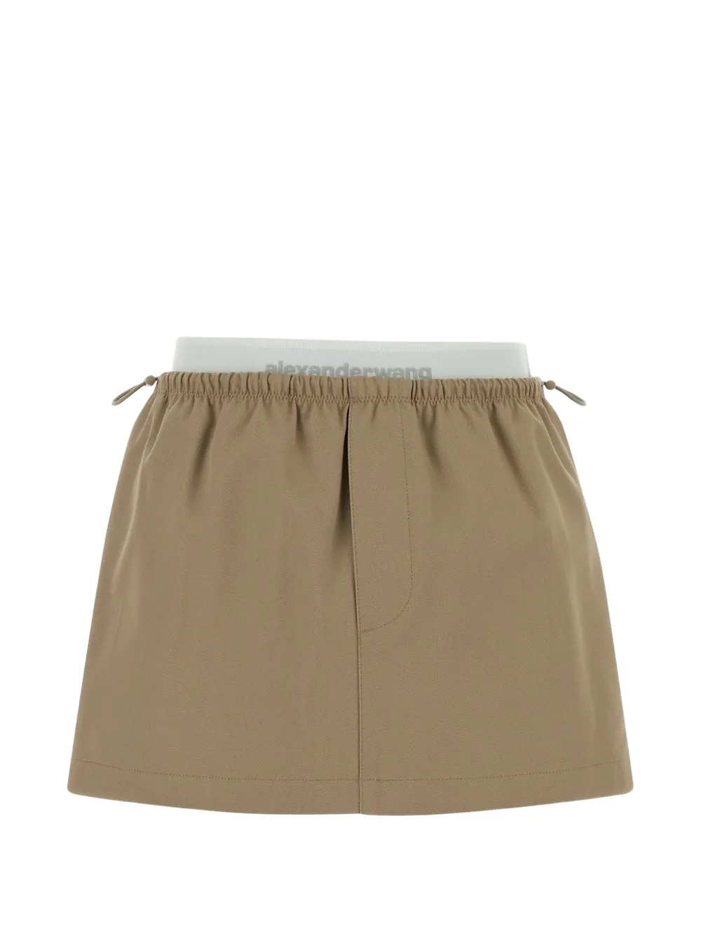 Alexander Wang logo-waistband mini skirt - Nude