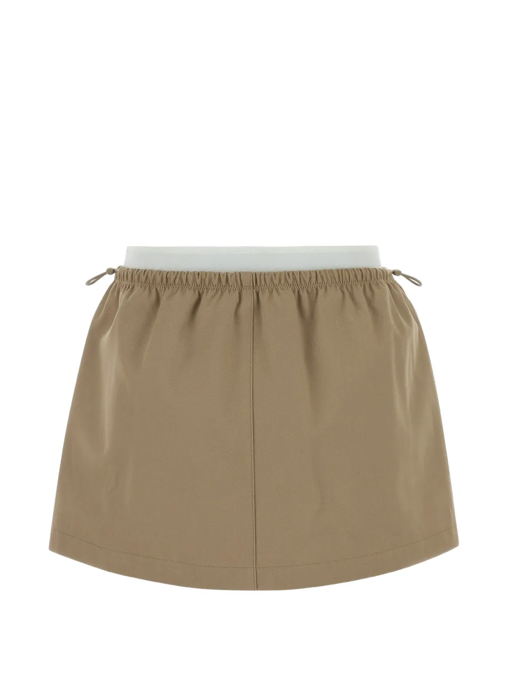  Alexander Wang Logo-waistband Mini Skirt - Neutrals 