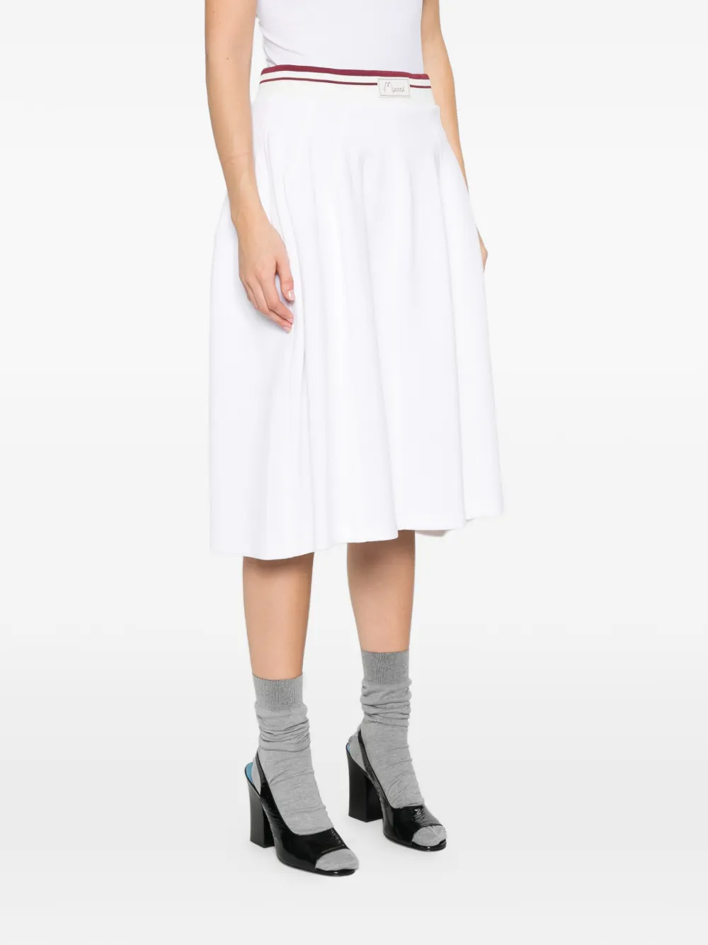  Marni Logo Waistband Skirt - White 