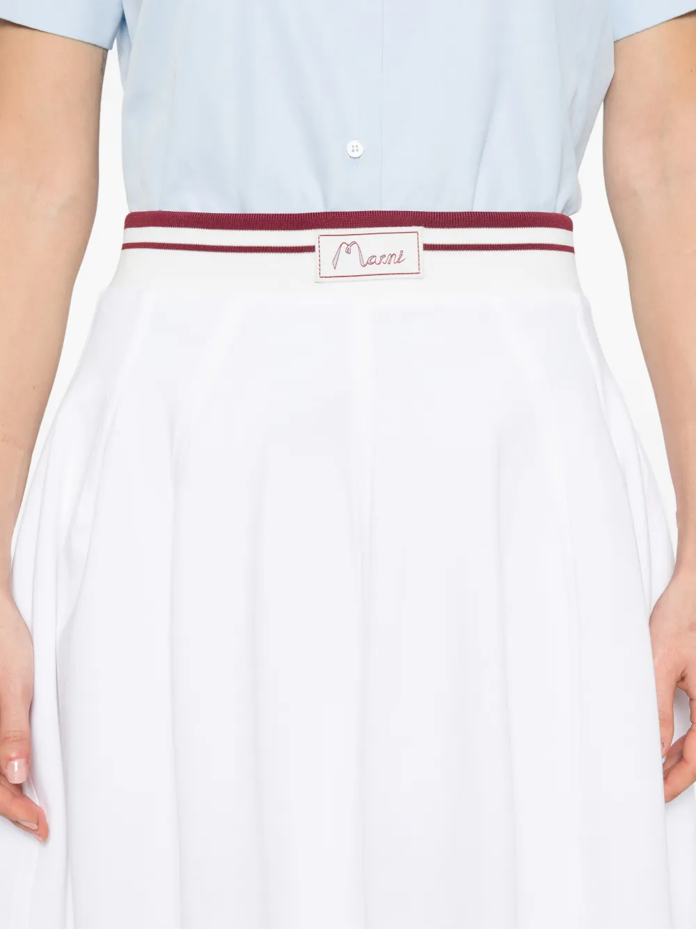 Marni Rok met logo tailleband Wit
