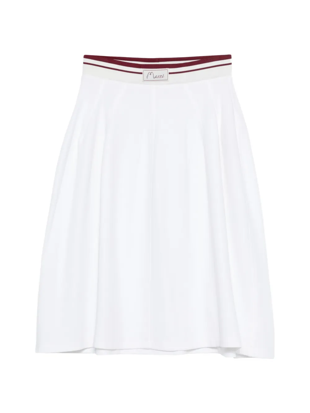 Marni logo waistband skirt - Bianco