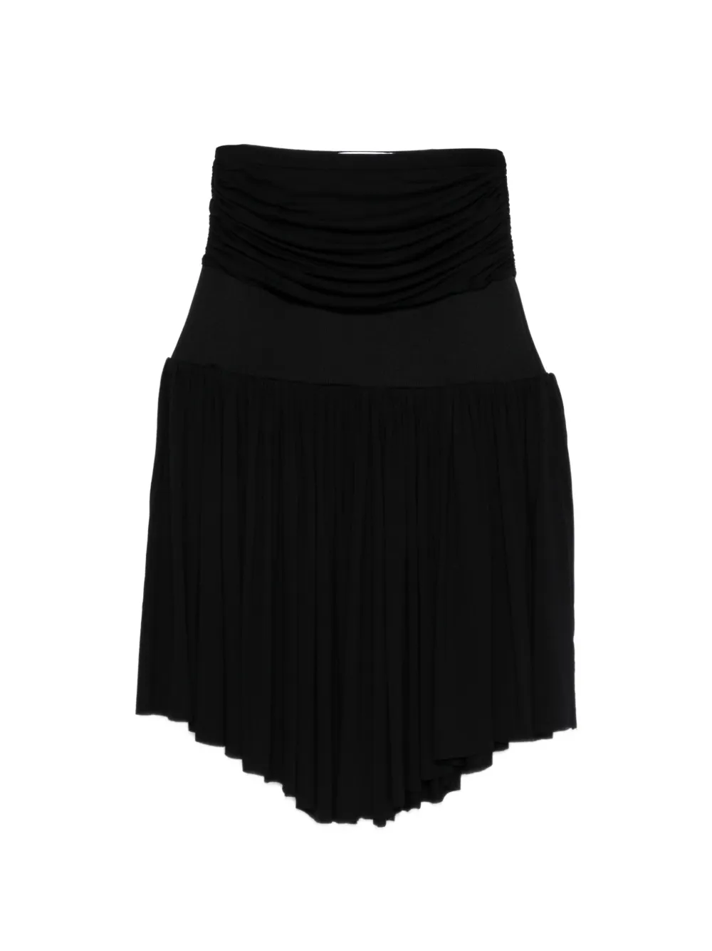 Gimaguas Carine ruched asymmetric skirt - Nero