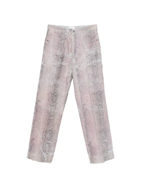 Haikure snake-print jeans