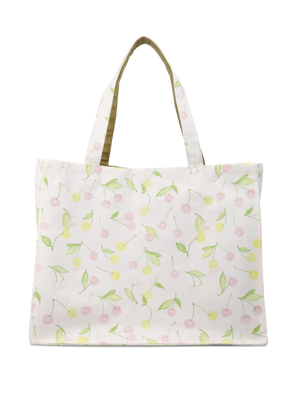 Bonpoint cherry-print tote bag - Wit