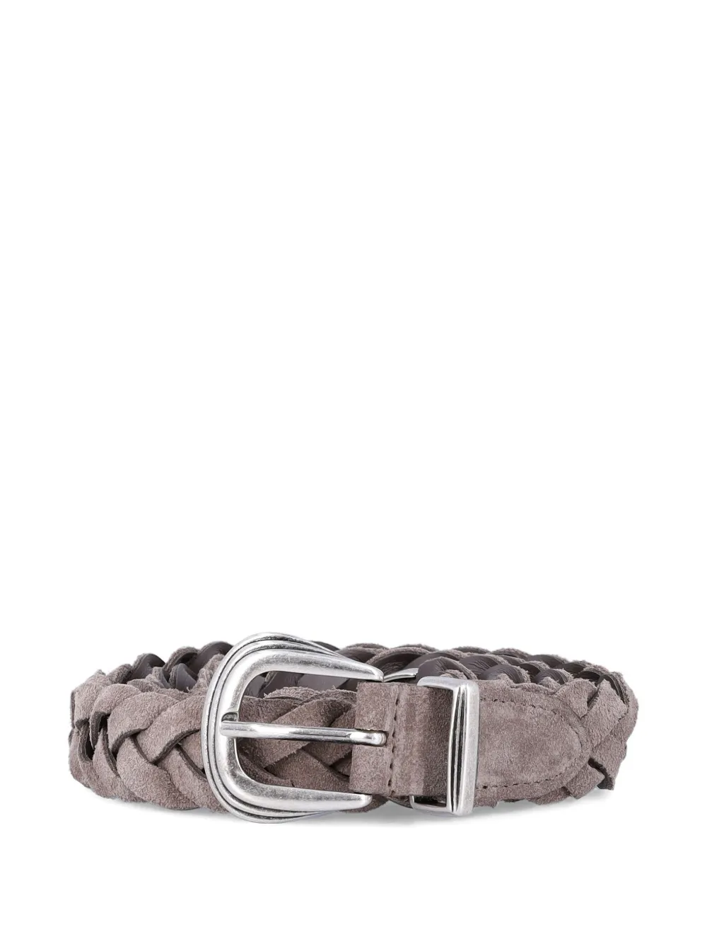 Fabrizio Mancini braided buckle belt - Grigio