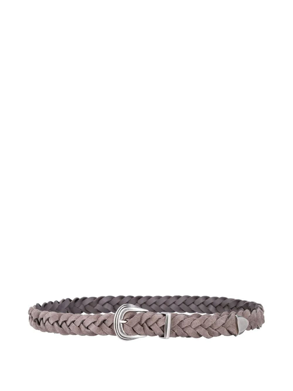 Fabrizio Mancini braided buckle belt - Grijs