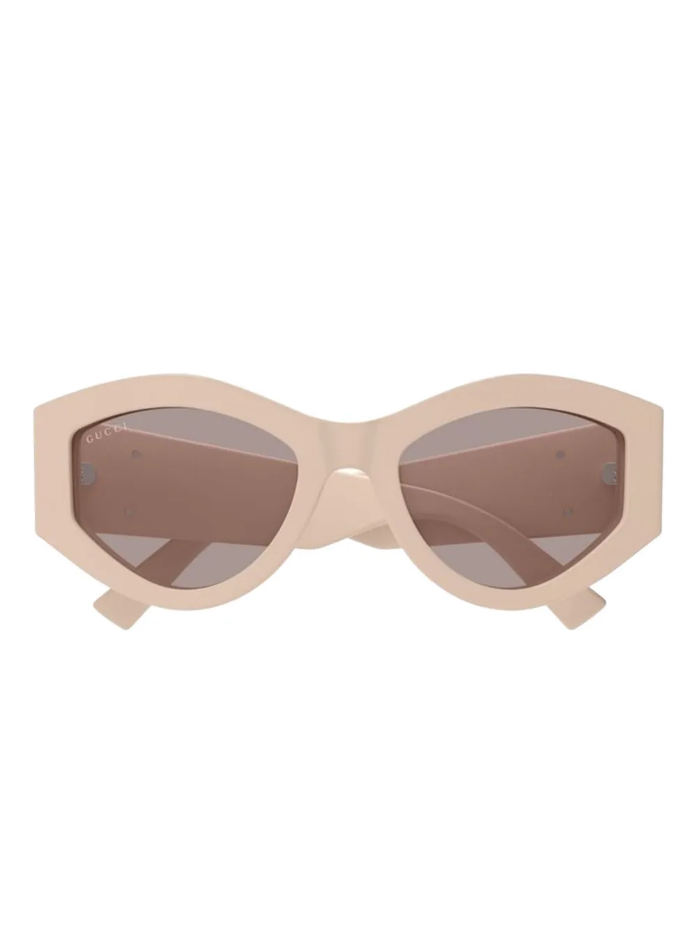 Gucci Eyewear geometric logo sunglasses - Nude