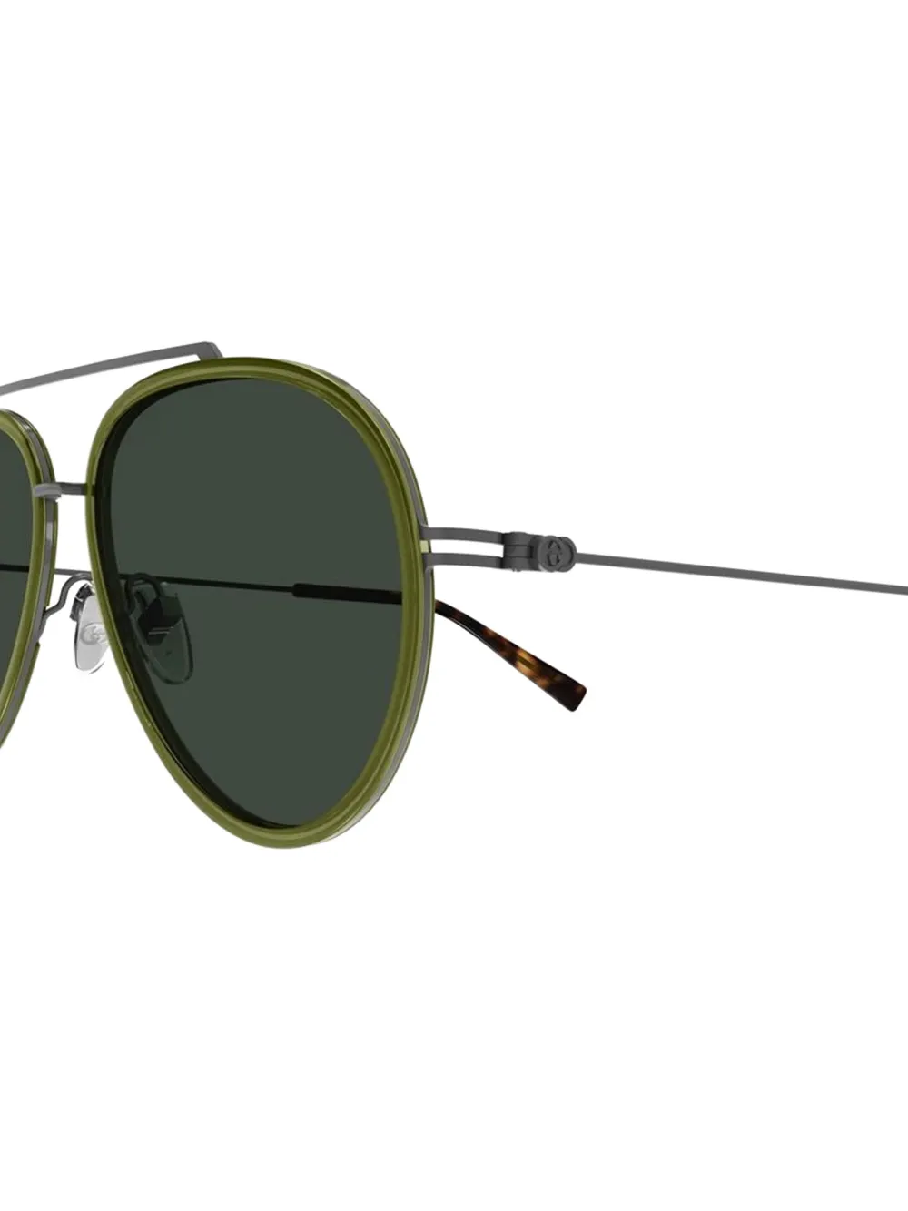 Gucci Eyewear Zonnebril met piloten montuur Groen