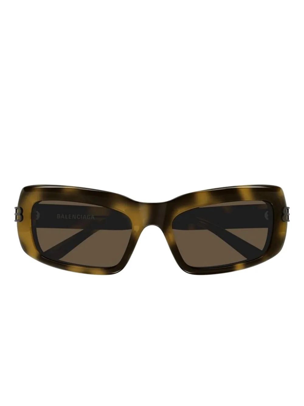 Balenciaga rectangle-frame logo-detail sunglasses - Marrone