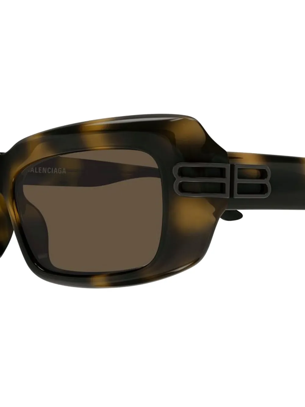 Balenciaga Eyewear Zonnebril met rechthoekig montuur en logodetail Bruin