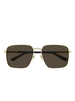 Gucci Eyewear GG1962S ダブルブリッジ サングラス | ゴールドトーン